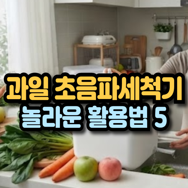 카스 채소 과일 초음파세척기 - 생각보다 더 유용한 활용법 5가지