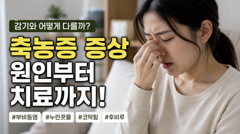 축농증 증상 감기와 어떻게 다를까? 부비동염 원인부터 치료까지