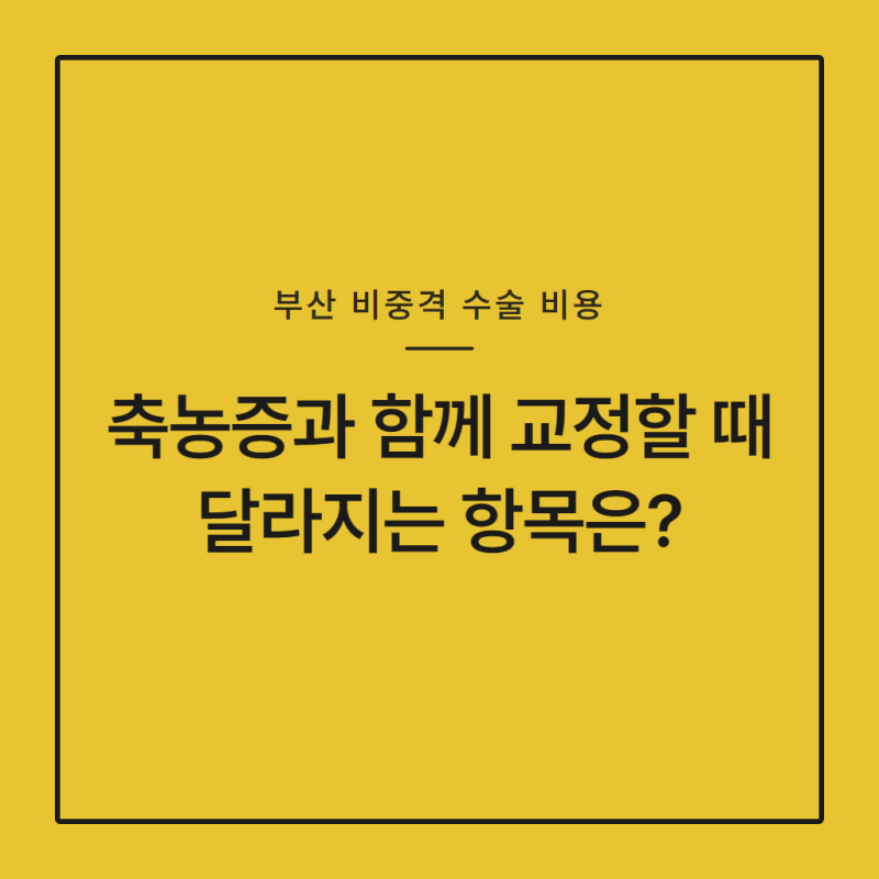 부산 비중격 수술 비용, 축농증과 함께 교정할 때 달라지는 항목은?