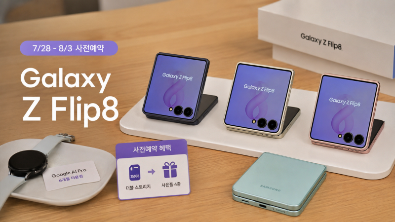 삼성 갤럭시 Z플립8 사전예약 혜택과 폴더블폰 출시일 및 가격 총정리
