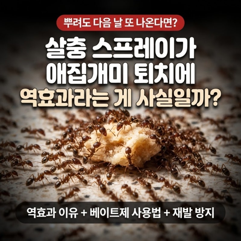 "살충 스프레이가" 애집개미 퇴치에 '역효과'라는 게 사실일까?