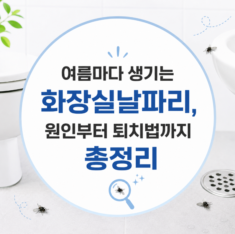 여름마다 생기는 화장실날파리, 원인부터 퇴치법까지 총정리