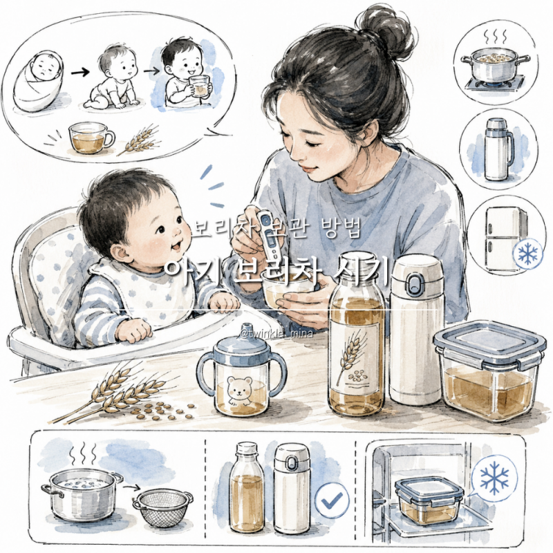 신생아 아기 보리차 시기 언제부터? 보리차보관 방법
