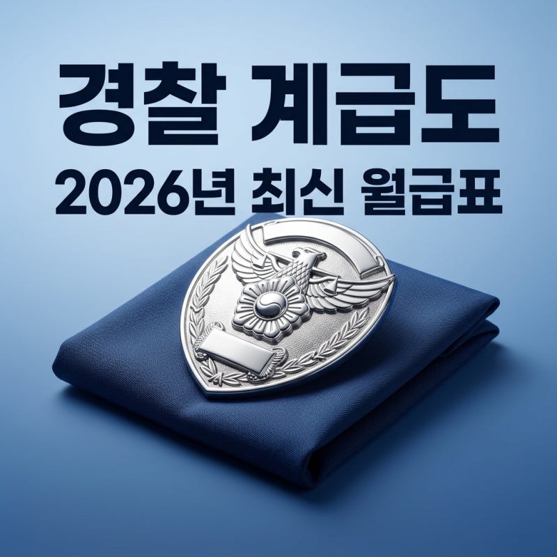 경찰 계급도 순서와 2026년 봉급표 월급 한눈에 정리