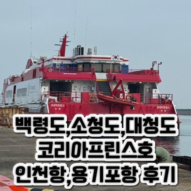 [여행/백령도/배편] 인천(인천항)-백령도(용기포신항) 코리아프린스호 왕복승선후기, 여객터....