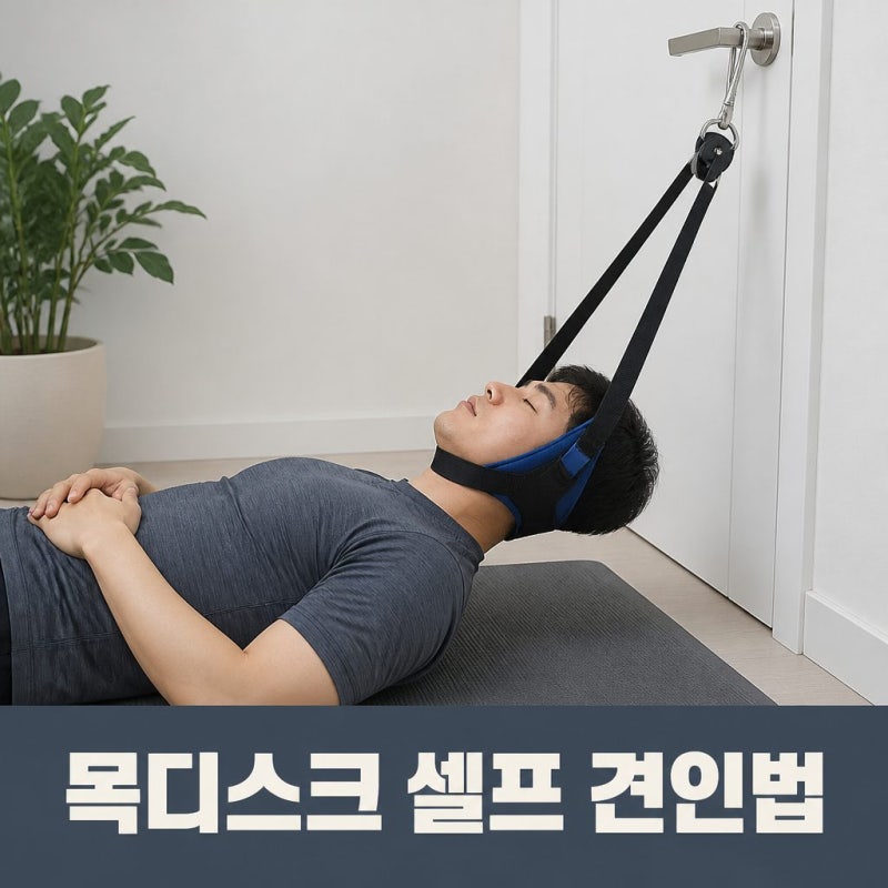목 디스크에 좋은 셀프 견인 훈련 방법