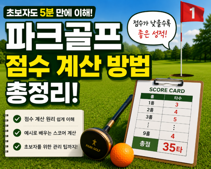 파크골프 점수 계산 방법, 초보자도 5분 만에 이해하는 스코어 계산법
