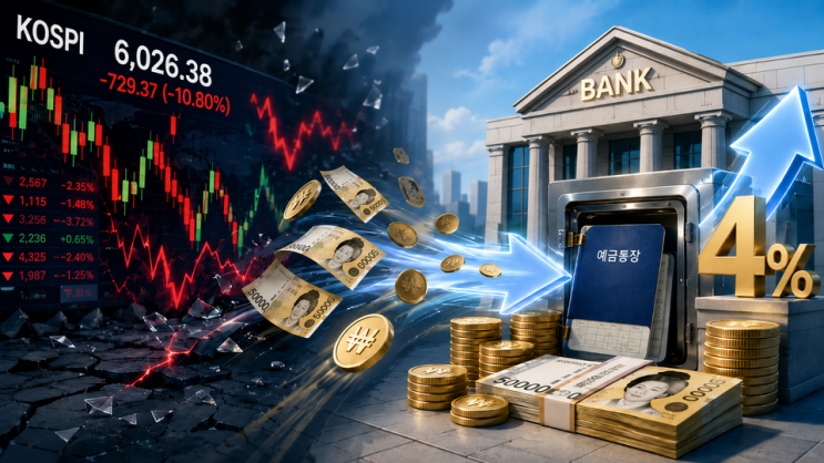 [금융] 은행 수신<b>금리</b> 인상에 불안한 증시 떠나 예금으로... 