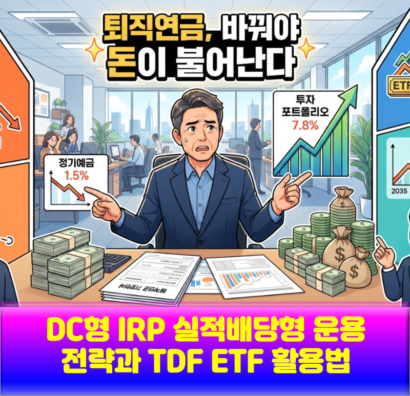 퇴직연금, DC형 IRP 실적배당형 운용 전략과 TDF ETF 활용법