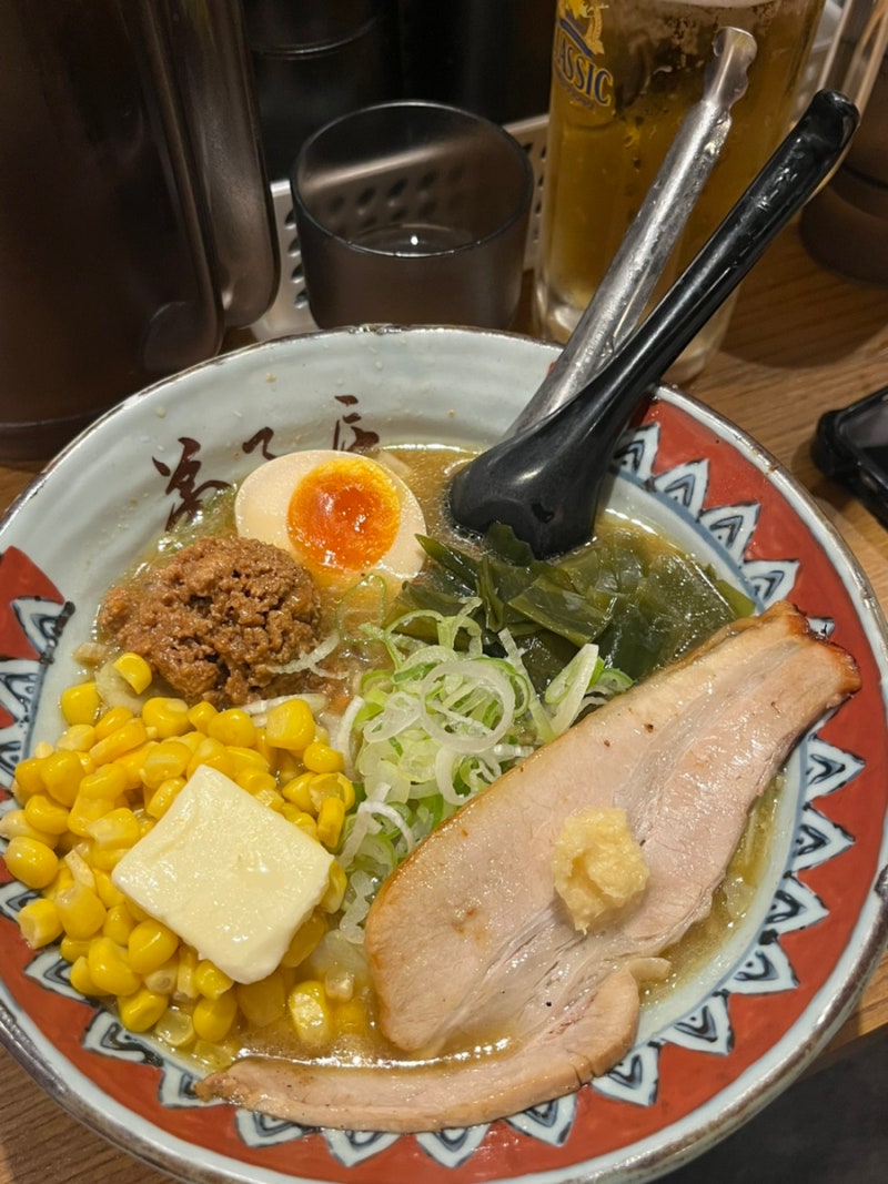 [삿포로 여행] 스스키노 콘버터 미소라멘 맛집 테시카가라멘 요코쵸점