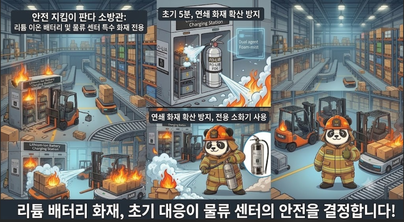 축구장 27개 전소의 시발점, '물류 로봇'… 리튬 배터리 화재는 초기 5분, '전용 소화기'가 전....