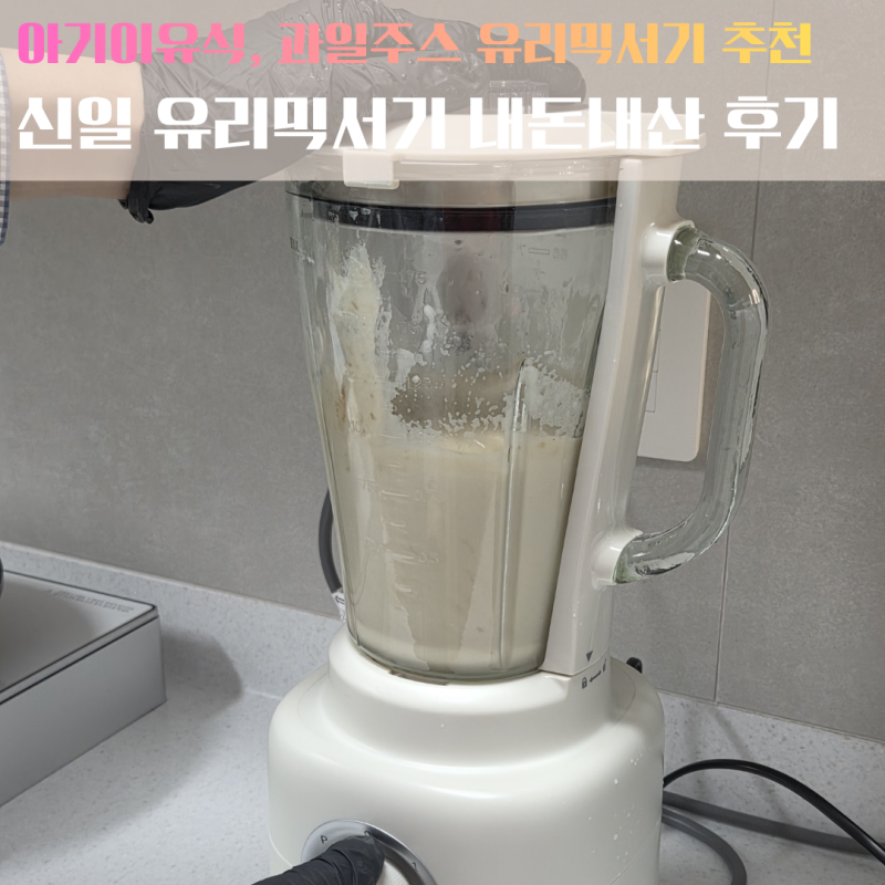 신일다용도믹서기 강화유리믹서기 추천 / 아기이유식 믹서기 1달 사용 후기/ 냉동과일 믹서....