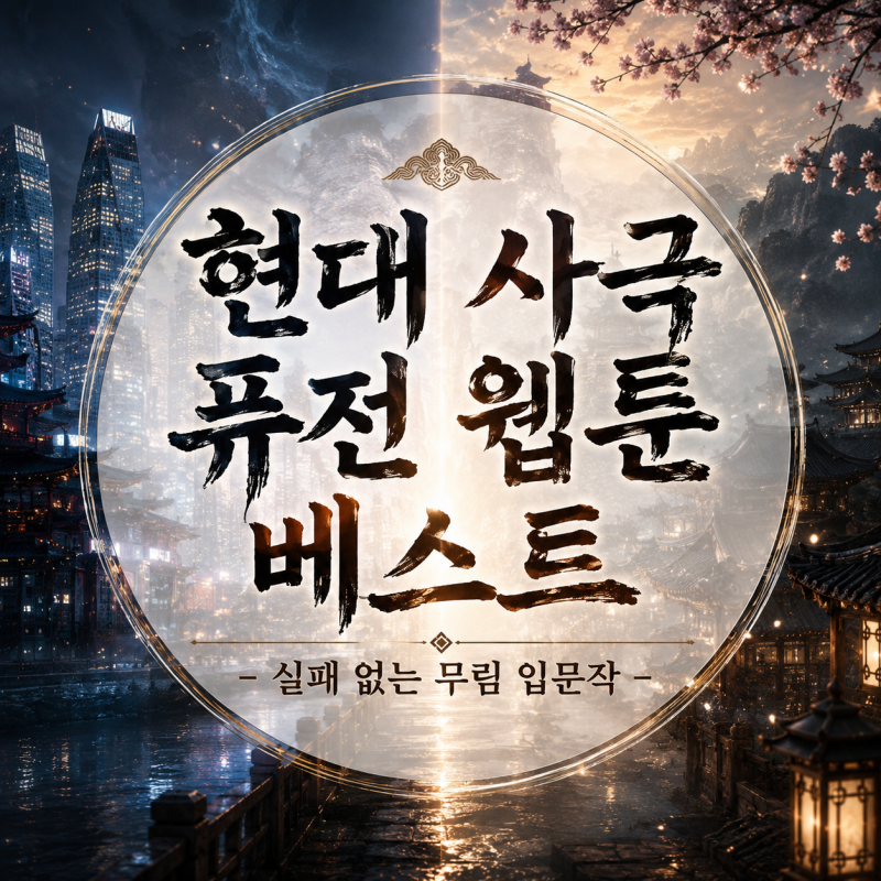 현대 사극 퓨전 웹툰 베스트 - 실패 없는 무림 입문작을 소개합니다