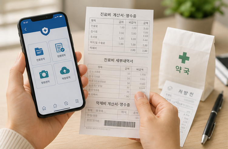병원 약국 실손보험 청구서류 모바일 발급 신청과 금액별 제출 항목 정리