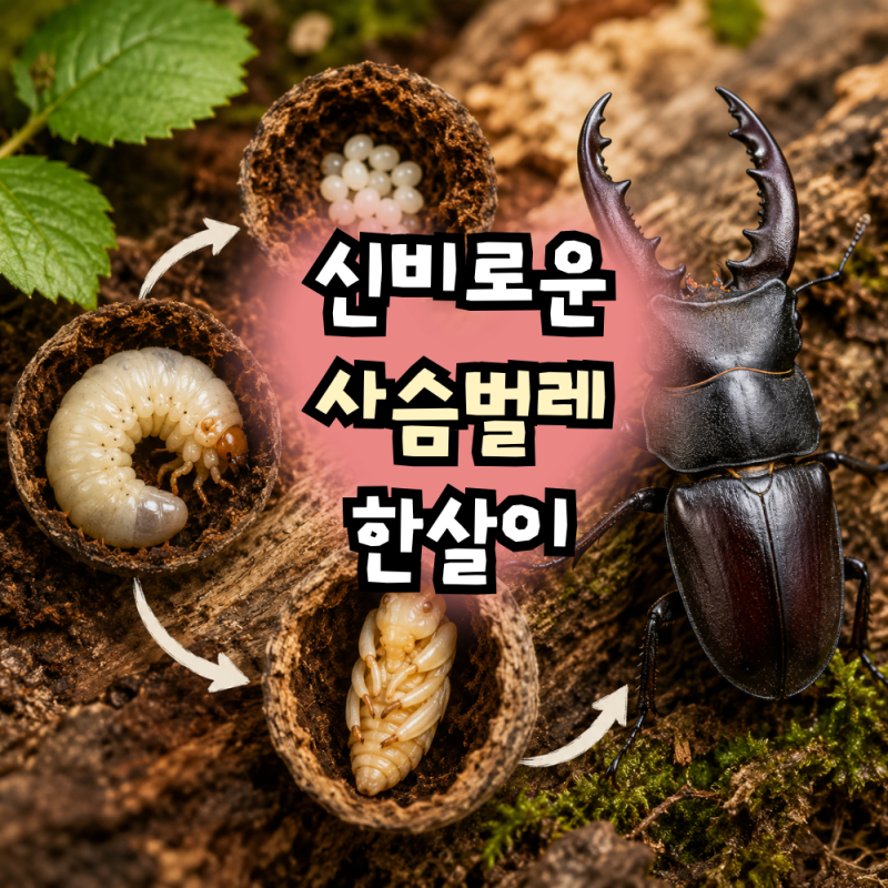 사슴벌레 키우기 알 애벌레 번데기 성충 한살이 가이드