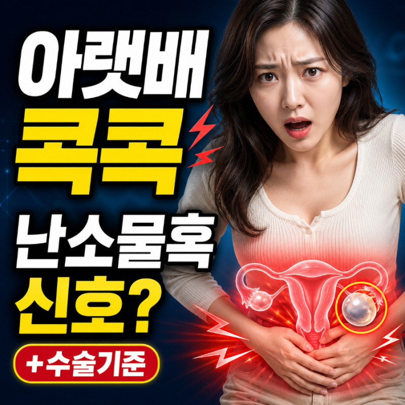 난소물혹증상 아랫배통증 (+수술기준, 원인) - 콕콕 찌르는 묵직한 고통이 보내는 위험 신호