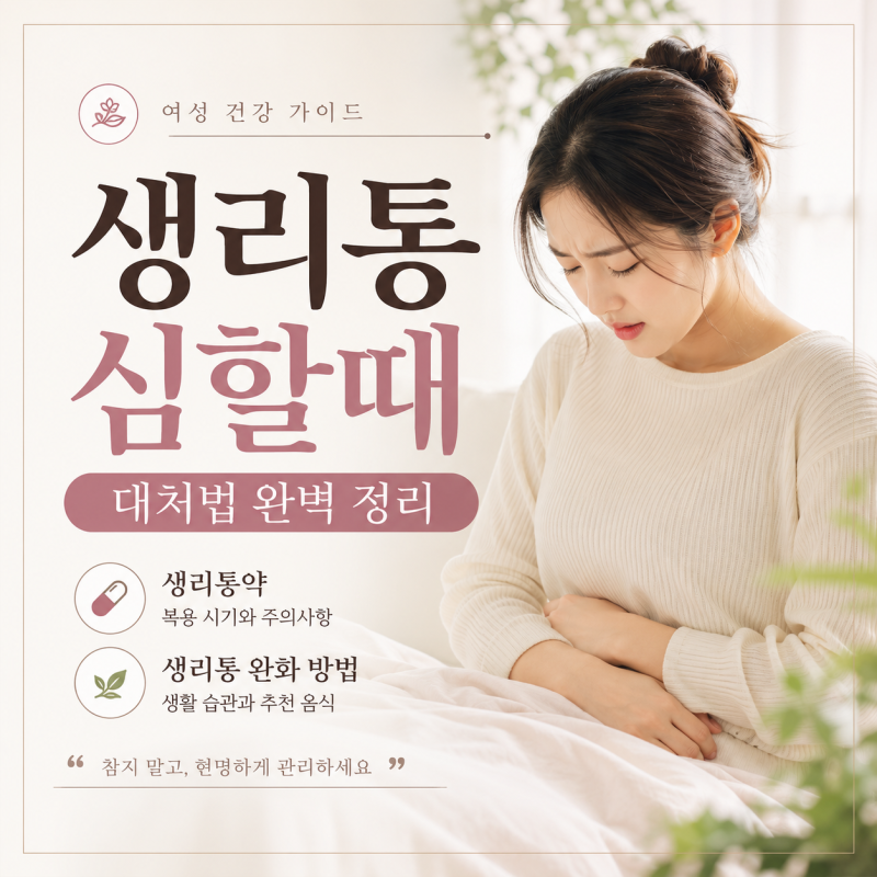 생리통 심할때 대처법｜생리통약부터 생리통 완화 방법까지