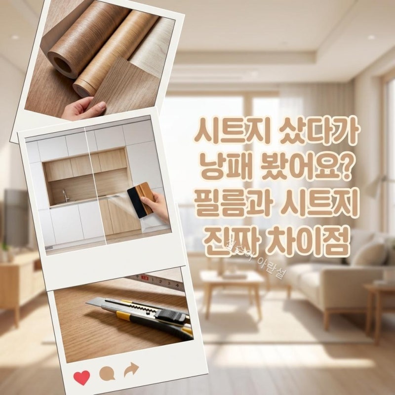 비교 분석 인테리어 필름 시트지 차이 완벽 정리: 20평대 노후 아파트 셀프 시공으로 비용 절....