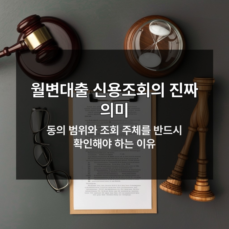 월변대출 신용조회 안 하면 큰 손해 보는 진짜 이유