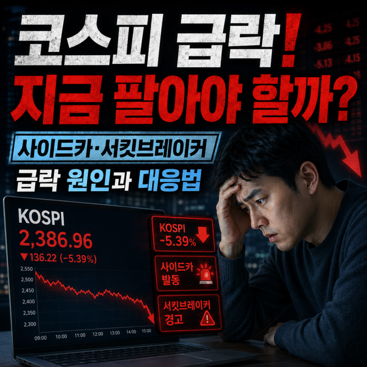 코스피 <b>매도 사이드카</b>에 서킷브레이커까지…주식 지금 팔아야... 