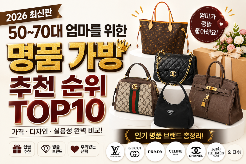 50대 60대 70대 엄마 가방 명품 브랜드 추천 생신 선물 인기 순위 TOP10