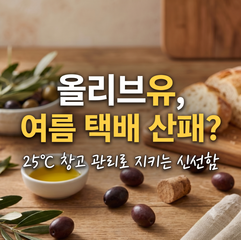 여름철 올리브오일 산패 걱정 끝! 최적의 보관 온도와 올바른 보관법 (ft. 창고 온도 공개)