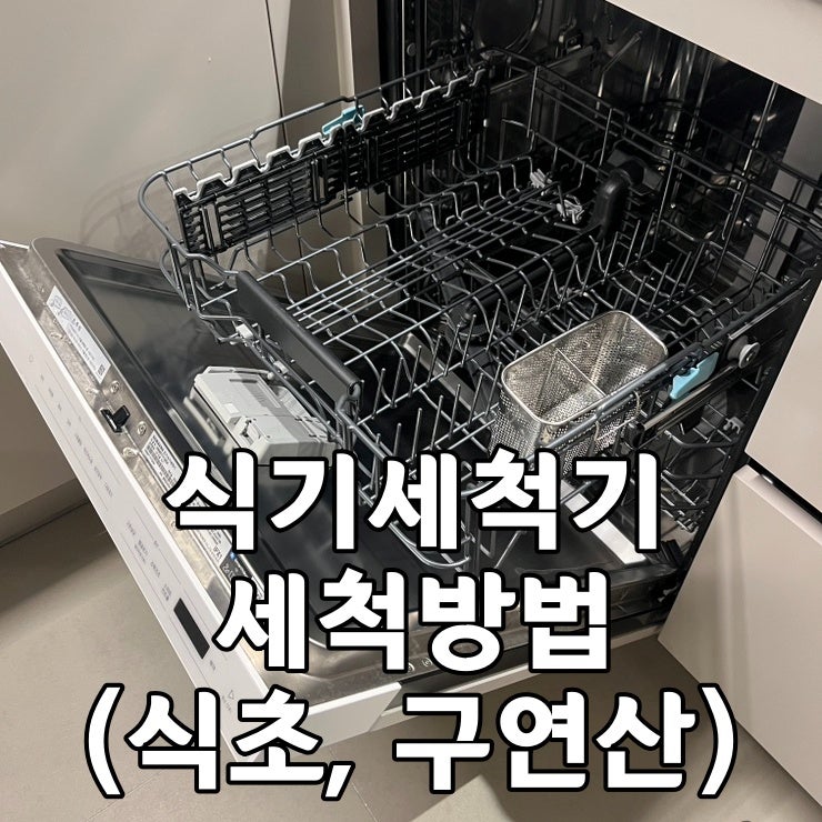 삼성 식세기 12인용 (DW80F71Y1SEW) 청소방법 냄새 물비린내 날때 통살균모드 구연산활용하기