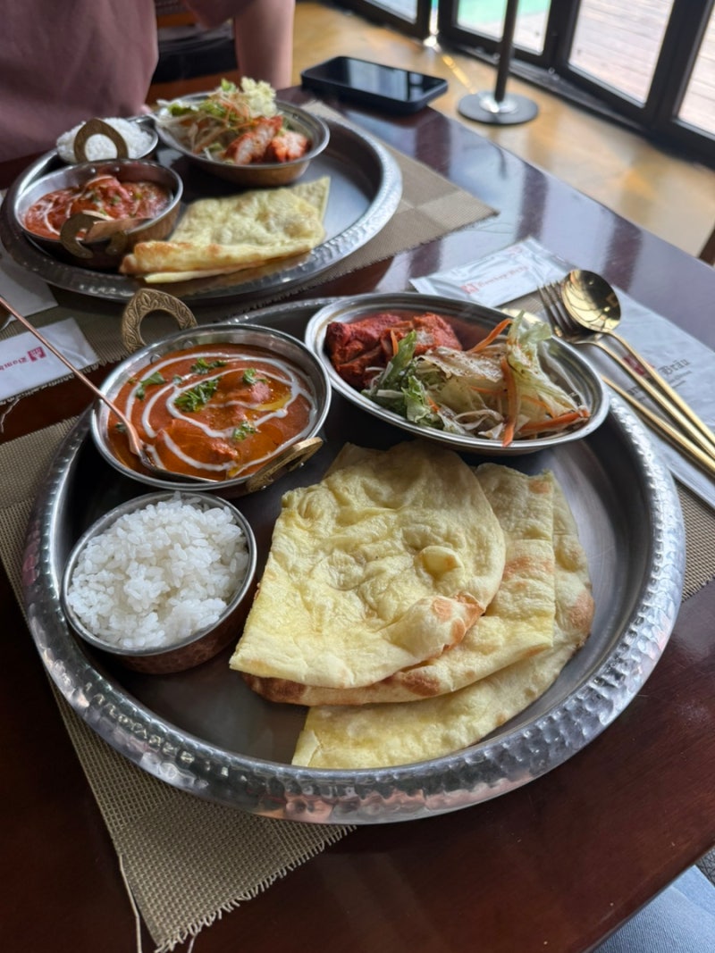 인천 송도 센트럴파크 맛집 점심 코스요리 인도 음식점 봄베이브로이