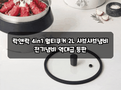 락앤락 4in1 멀티쿠커 2L 샤브샤브냄비 전기냄비 역대급 등판