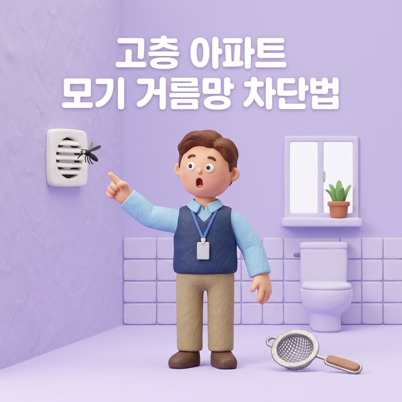 고층 아파트 모기 유입 원인, 싱크대 거름망으로 완벽 차단!