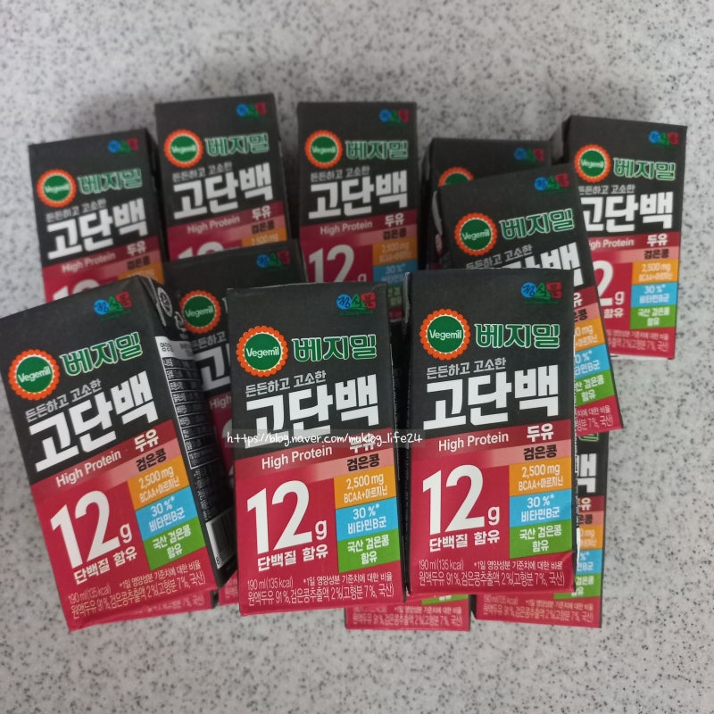 정식품 베지밀 고단백 두유 검은콩 후기 고소하고 부드러운 아침대용 두유