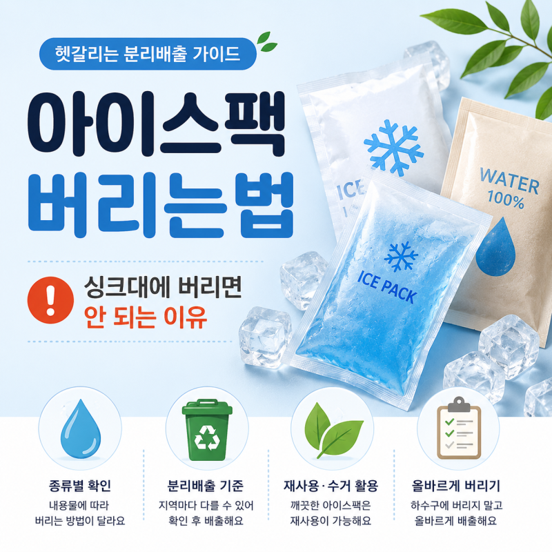 아이스팩 버리는법, 싱크대에 버리면 안 되는 이유