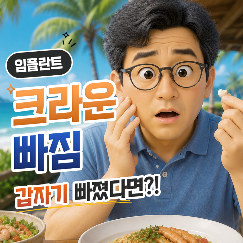마산치과｜임플란트 크라운 빠짐, 여행 중 생겼다면 어떻게 해야 할까?