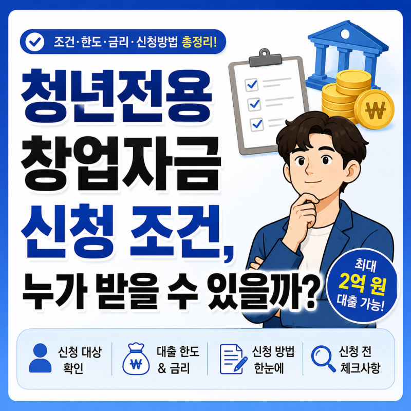 청년전용 창업자금 신청 조건, 누가 받을 수 있을까?