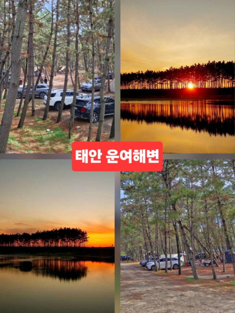태안 가볼만한곳 운여해변 차박 야영 일몰