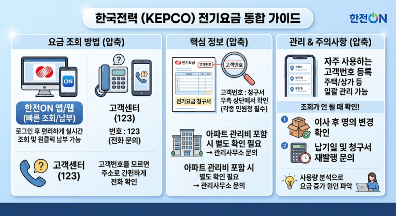 한전 전기요금 조회 방법｜한전ON에서 납부 내역까지 확인하기