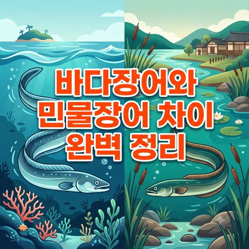바다장어와 민물장어 차이 완벽 정리! 붕장어·갯장어·먹장어 종류와 맛 비교
