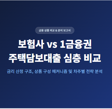 보험사 주담대의 금리 체계, 상품 설계 특징, 그리고 1금융권 대비 장단점을 분석해 드립니다