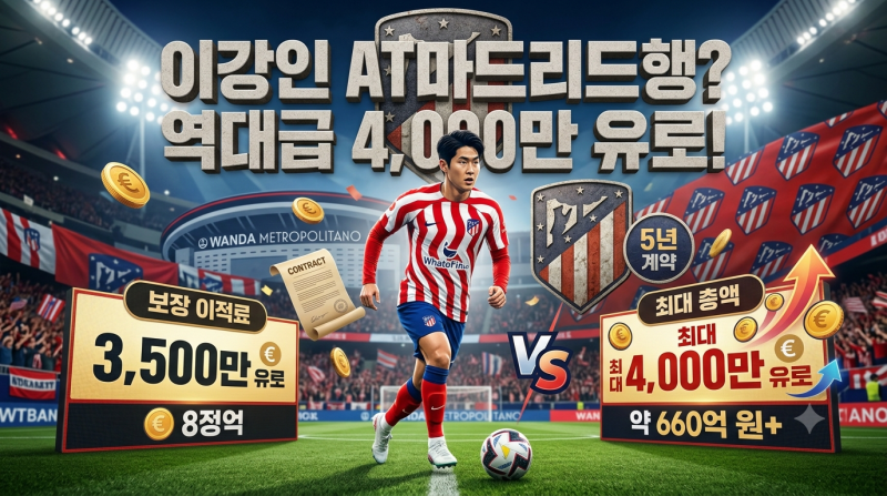 이강인 아틀레티코 마드리드 이적료 얼마? 3,500만 유로와 4,000만 유로 차이 정리
