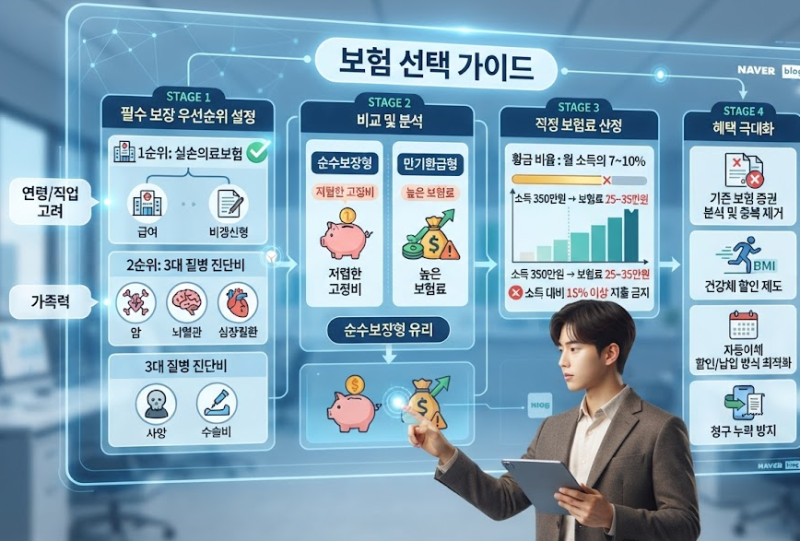나에게 맞는 보험 선택부터 적정 보험료, 비교 및 혜택 극대화 총정리