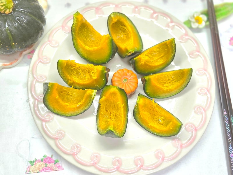전자레인지에 단호박 맛있게 찌는법