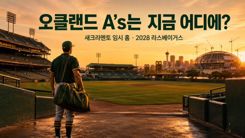 오클랜드 애슬레틱스는 지금 어디에? 새크라멘토 임시 연고지와 라스베이거스 이전 정리