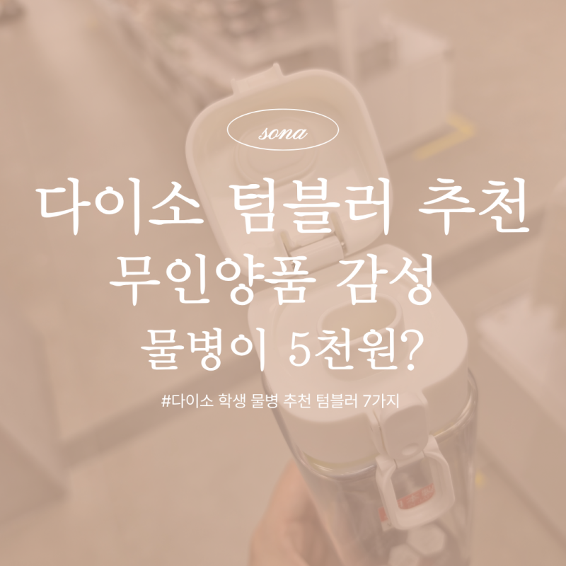 다이소 텀블러 추천 무인양품 감성 물병부터 학생 물병으로 좋은 가성비 텀블러 7종