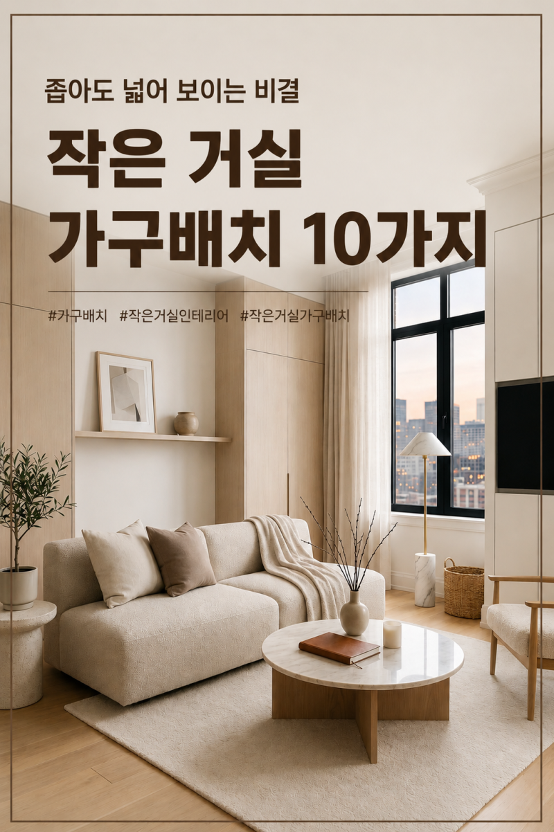 좁아도 넓어 보이는 비결! 가구배치, 작은거실인테리어 10가지