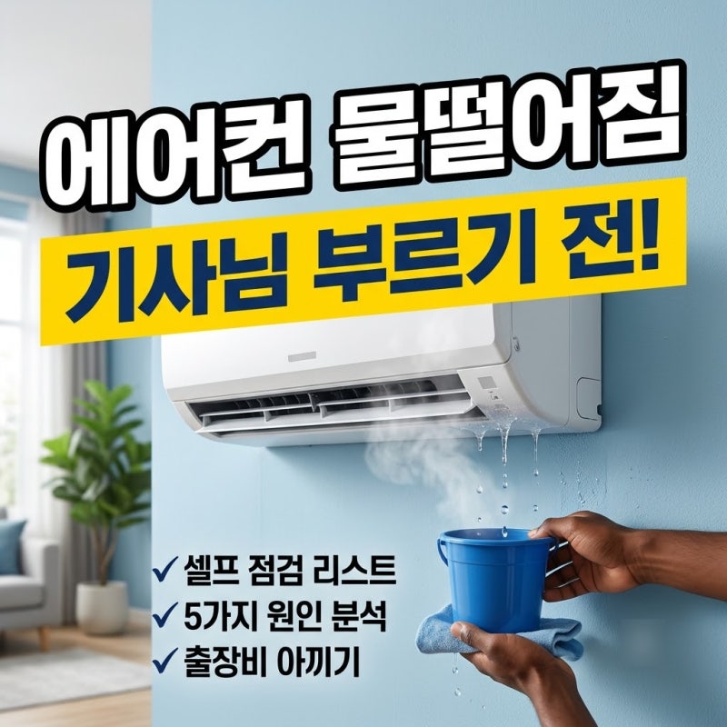 에어컨 실내기 물떨어짐 원인 5가지! AS 부르기 전 셀프 해결법