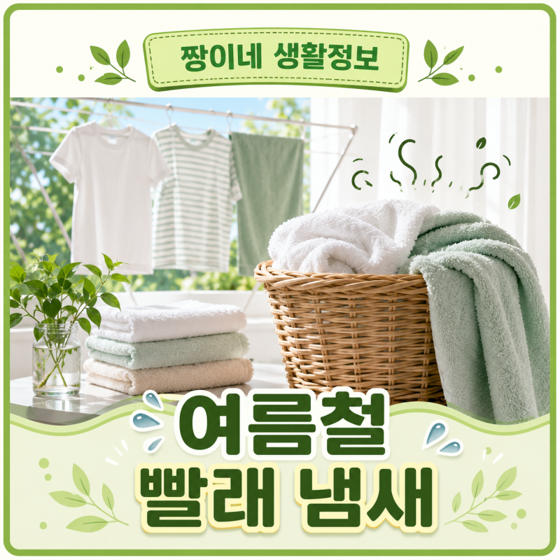 빨래 쉰내 없애는 방법, 세탁해도 수건 냄새가 다시 나는 이유