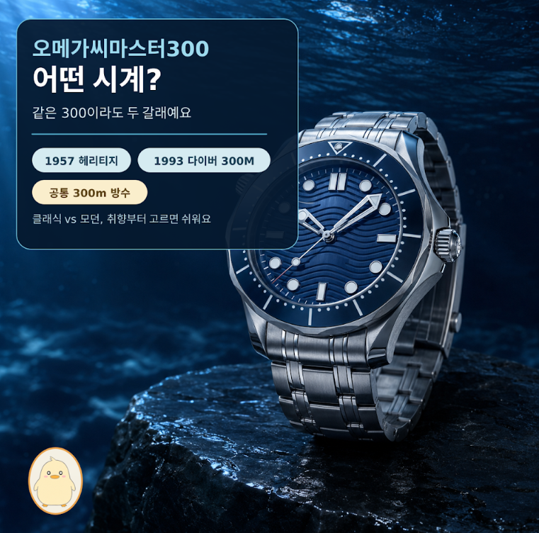 오메가씨마스터300 어떤 시계일까, 두 갈래 라인과 특징 정리