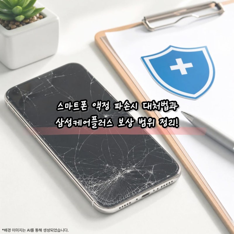 스마트폰 액정 파손 시 대처법과 삼성케어플러스 보상 범위 정리!