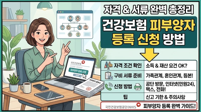 건강보험 피부양자 등록 신청 방법 및 자격 조건 서류 총정리
