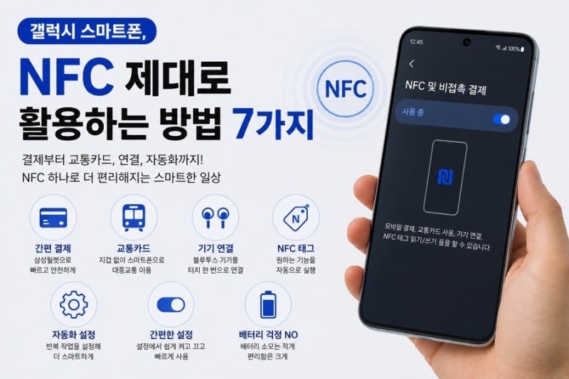 갤럭시 스마트폰, NFC 제대로 활용하는 방법 7가지